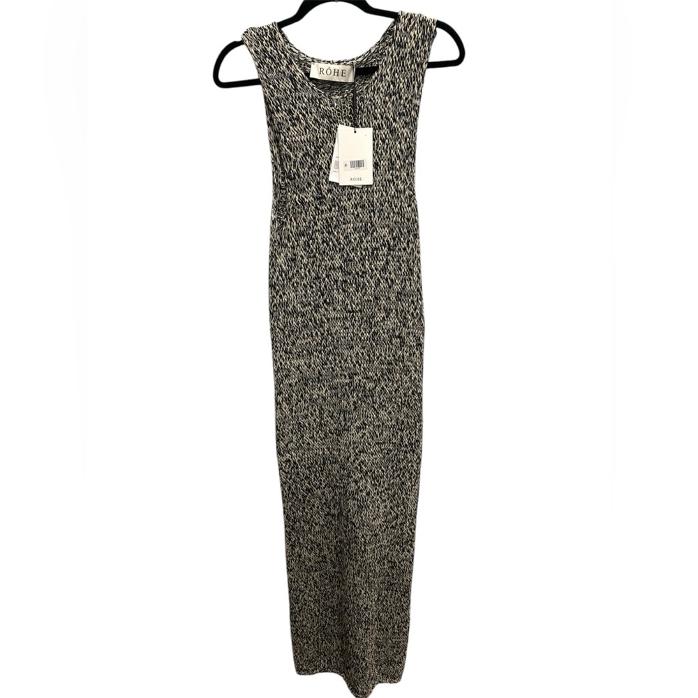 NWT RÓHE Mouline Maxi Knit linen cotton Designer luxury Italian Dress size 40/8 - Picture 5 of 9